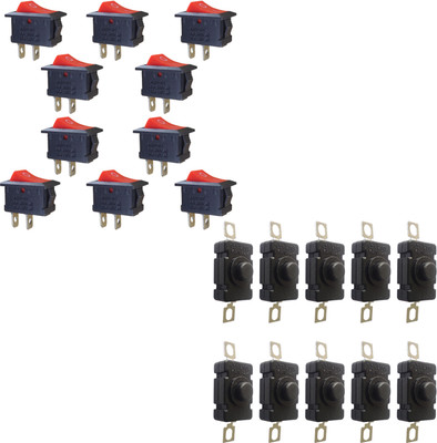 Universal Hub 10EACH COMBO OF 2PIN RED SWITCH AND 2PIN TACTILE FOR DIY PROJECTS Electronic Components Electronic Hobby Kit