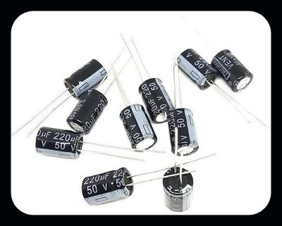 R&D A-220uF 50v Electrolytic TH Capacitors pack of 10 Electronic Components Electronic Hobby Kit