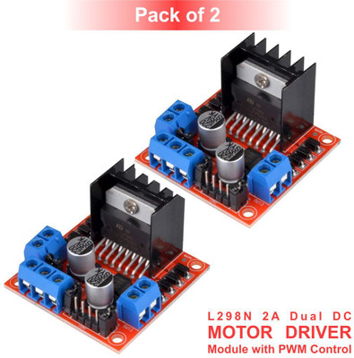 Scienticy L298N 2A Dual DC Motor Driver Module with PWM Control (Pack of 2) Motor Control Electronic Hobby Kit