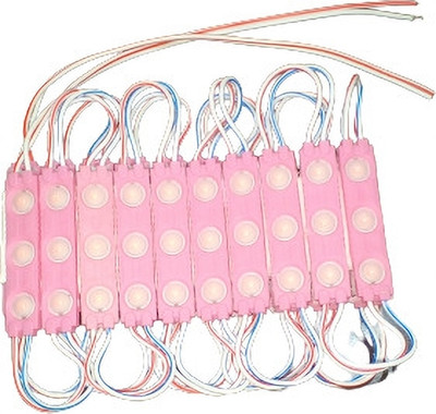 StrawHat 3 LED Strips 12V Waterproof 5630/5730 LED SMD Injection Module(Pack of 10, Pink) Light Electronic Hobby Kit