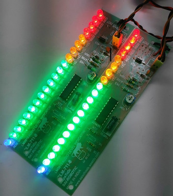 SAI ROBOTIC LM3915 Stereo Audio Level Indicator Ready Module Sound Audio Spectrum Analyzer = 2 Pcs ( For Stereo mode ) DC6V-12V 10 Segment ( 21 L.E.D. – 12 Green, 4 Yellow, 4 Red, 1 Blue ) with Report Display Lights Electronic Hobby Kit SAI ROBOTIC LM3915 Stereo Audio Level Indicator Ready Module Sound Audio Spectrum Analyzer = 2 Pcs ( For Stereo mode ) DC6V-12V 10 Segment ( 21 L.E.D. – 12 Green, 4 Yellow, 4 Red, 1 Blue ) with Report Display Lights Electronic Hobby Kit