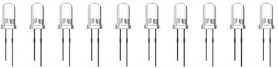 AVISRI 150 Pcs 5mm WHITE LED for DIY Projects, PCB Circuits, Indicator Lights LED Module Electronic Hobby Kit