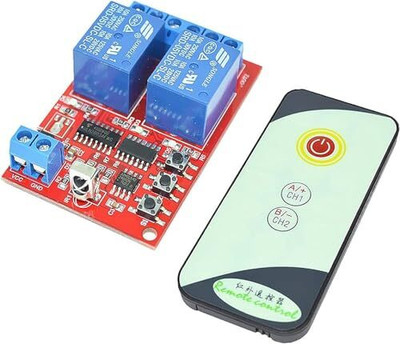 MIFRA ELECTRONICS 5V 2 Channel Infrared Remote ContrRelay Module with 3 Key Switch Set Electronic Components Electronic Hobby Kit