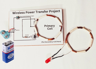 ERHIndia Mutual Induction project Wireless Power Transmission electromagnetic Class 12th Electronic Components Electronic Hobby Kit
