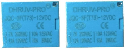 DHRUV-PRO 2-Pc DC 12V Copper Relay PCB Mount Relay (5v 7A 5-Pin Relay) Electronic Components Electronic Hobby Kit