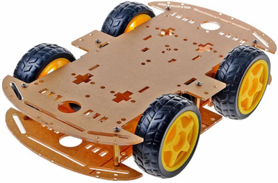 Ziobotics 4-wheel Drive Robot Smart Car Chassis Kits with Speed Encoder For RC Car Motor Control Electronic Hobby Kit