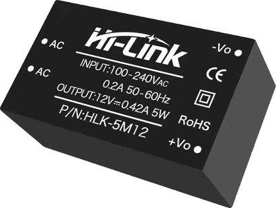 ELECSYNERGY HLK-5M12 Hi-link 12V 5W - AC to DC Power Supply Module Electronic Components Electronic Hobby Kit