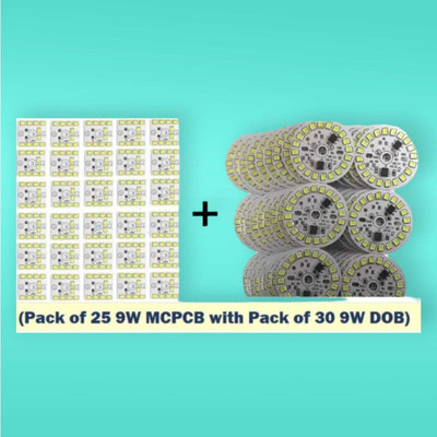 Asha Enterprises (PACK 25) 9W MCPCB with dob 220v led raw material electronic_17 Light Electronic Hobby Kit