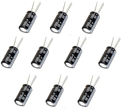 MIFRA ELECTRONICS 1000uF 50V Electrolytic Capacitors (10 Pcs) Electronic Components Electronic Hobby Kit