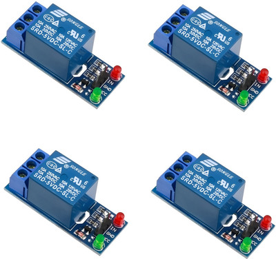randd 4 Pcs 1 Channel 5V 10A Relay Control Board Module with Optocoupler Electronic Components Electronic Hobby Kit