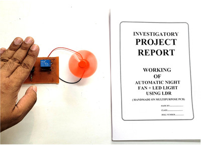 ONTEX ELECTRONICS Automatic Night Lamp Light and Fan Using IC555 Physics Minor Project with Report Educational Electronic Hobby Kit