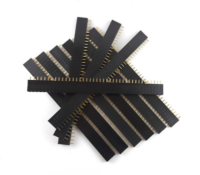 SAMAES 10 Pics Female Pin Header 40 Pin strip Single Row 2.54mm pin Header Strip Electronic Components Electronic Hobby Kit