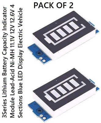 HouseOfCommon PACK OF 2 3S Lithium Battery Pack Power Indicator Board 11.1V-12.6V Display Electronic Components Electronic Hobby Kit