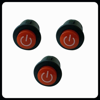 randd A-(Pack of 3) Mini Red Illuminated Round Rocker Switch 12V 15mm Electronic Components Electronic Hobby Kit