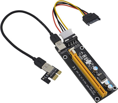 Buyyart New USB 3.0 PCIe1x to 16x Extender Riser Card Adapter Molex Power Supply Micro Controller Board Electronic Hobby Kit