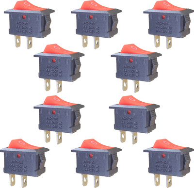 Universal Hub 2Pin Red Switch 10PCS Boat Rocker SPST On/Off 240v 6Amp Switch Electronic Components Electronic Hobby Kit