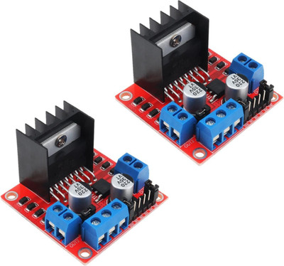 Roboway 298N Motor DC Dual H-Bridge Motor Driver Controller Board 2pcs Module Electronic Components Electronic Hobby Kit