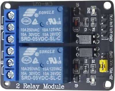 CRAZY SAMAN 2 Channel Relay Module 5V 10A Shield Board For Arduino Arm Pic AVR DSP Electronic Components Electronic Hobby Kit