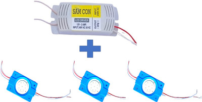 AVISRI Electronic 2A LED DRIVER (1 UNIT) WITH BLUE COIN LED (3 UNITS) LED Module Electronic Hobby Kit