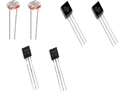 Technical hut 5mm LDR with BC547 Transistor and 2n2222 Transistor (2 pcs each) Electronic Components Electronic Hobby Kit