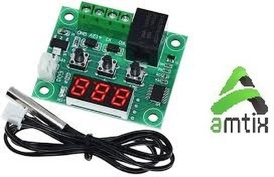 AMTIX Temprature Display Module W1209 Temperature Sensor and Controller Electronic Hobby Kit
