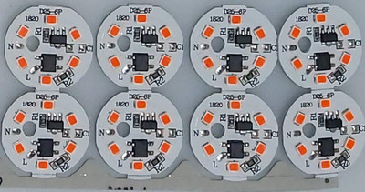 Noval DOB CHIP 3W 220V Direct LED RED Smart IC Driver Pack of 50 (23x23 mm) Light Electronic Hobby Kit