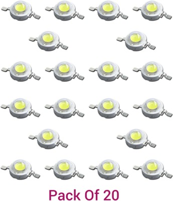 Illuminator Pack of 20 - 3W High Power SMD LED Chip white Light Electronic Hobby Kit