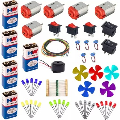 SYMFONIA School Science Project DC Motor kit 66 Item Loose in one Pack Educational Electronic Hobby Kit