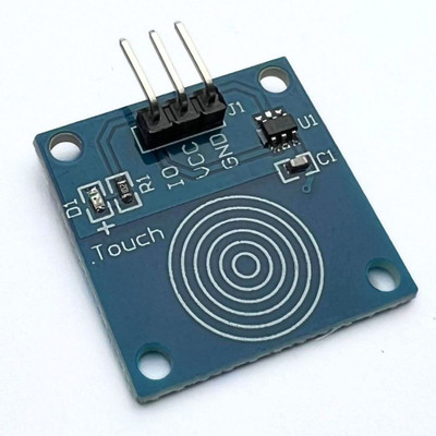Yellow Tommy TTP223 Capacitive Touch Sensor Module | Pack of 2 | Digital Touch Switch | Electronic Components Electronic Hobby Kit