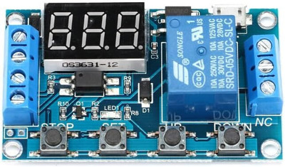 HouseOfCommon Switch Control Relay Cycle Timer Digit LED Display Micro USB Electronic Components Electronic Hobby Kit