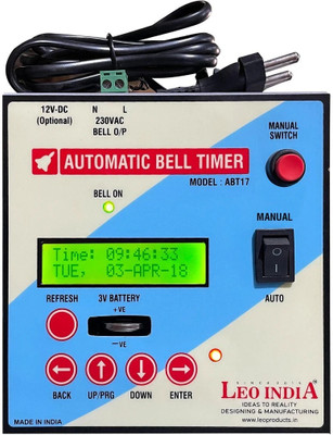 Leo Automatic School Bell Timer Programmable Electronic Timer Switch(Grey)