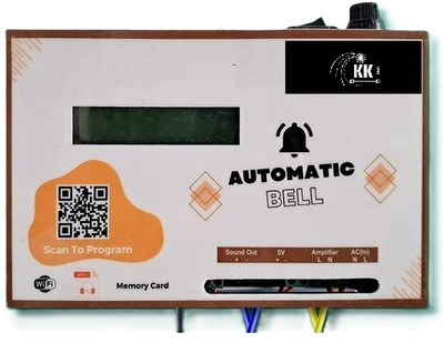 KK MART Automatic School Bell System Compatible with All Branded Amplifier & Speaker Programmable Electronic Timer Switch(White, Black)