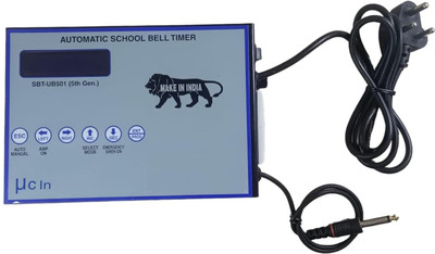 Security Store Smart Automatic School Bell Timer ccompatible for amplifiers, speakers Programmable Electronic Timer Switch(Grey)