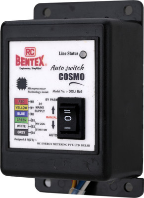 RC BENTEX Auto Switch Cosmo DOL/Bz6, X0AS000005 Indoor Plug-In Electronic Timer Switch(Black, White)