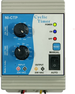 NUTRONICS Analog Cyclic for Fogger,Hydroponics Programmable Electronic Timer (White,Blue) Programmable Electronic Timer Switch(White, Blue)