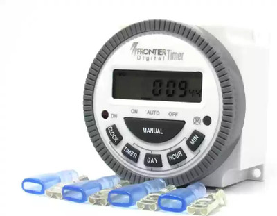 Divinext Frontier Timer 30 Amps 5 Pins with Thimble & Cover Controller Module TM-619H-2 Programmable Electronic Timer Switch(White, Grey)