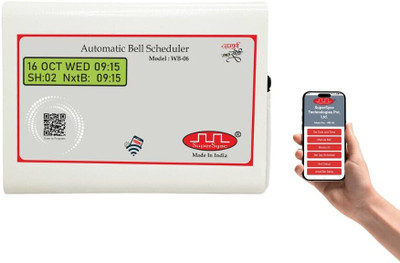 SuperSync Automatic School Bell Timer-WB-06, Wi-Fi Programmable via Mobile/Laptop Programmable Electronic Timer Switch(White)