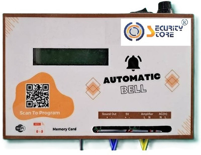 Security Store Automatic School Bell System Compatible with All Branded Amplifier & Speaker Programmable Electronic Timer Switch(White, Black)