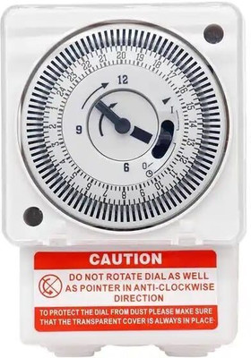 Real Instruments L&T FM/1 QT Quartz Analog Manual Time Switch GIC J648B FM1 AC 240V Daily Dial Programmable Electronic Timer Switch(White)