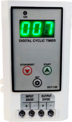 Parijata Digital Cyclic Timer for Hydroponics, Foggers, and Cyclic Applications Programmable Electronic Timer Switch(White)