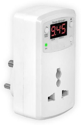 Zecqua Automatic Cut Off Timer Socket Type Programmable Electronic Timer Switch Plug Programmable Electronic Timer Switch(White)