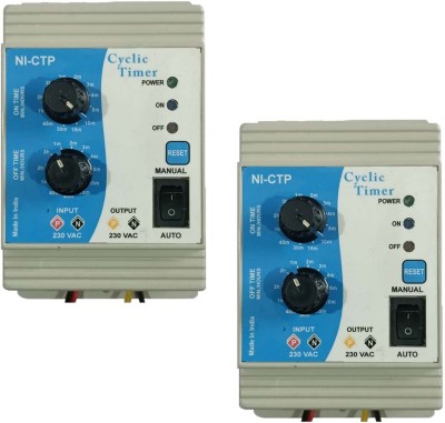 NUTRONICS 2Pcs Analog Cyclic Timer for Fogger and Hydroponics Programmable Electronic Timer Switch(White, Blue)