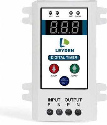 Leyden TM-CYC 15A, 220VAC Cyclic Timer & Auto OFF, 1-999 Min/Sec For Fogger, Motor Etc. Programmable Electronic Timer Switch(White)