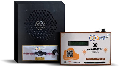 Security Store Automatic School Bell Timer with Speaker & inbuilt 53 Voice Announcements Programmable Electronic Timer Switch(White, Black)