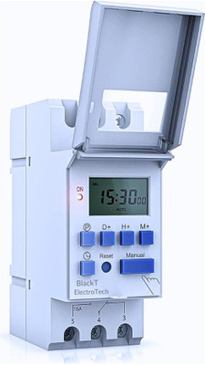 Blackt Electrotech 250VAC Digital LCD Display Programmable Control Counter (Warranty 6 Months) Programmable Electronic Timer Switch(White)