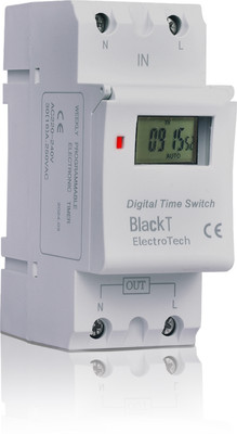 Blackt Electrotech BT41D2 Digital Programmable Automatic Timer Switch For Lights,Heating,Industrial Programmable Electronic Timer Switch(White)