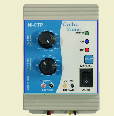 NUTRONICS Analog Cyclic Timer for Fogger and Hydroponics: Programmable Electronic Timer Programmable Electronic Timer Switch(White, Blue)