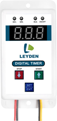 Leyden TM-CYC 12VDC, 15A Cyclic Timer & Auto OFF, 1-999 Min/Sec For Fogger, Motor Etc. Programmable Electronic Timer Switch(White)