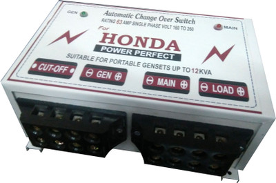 SSG Group 63 Amp Automatic Change Over Switch, Single Phase, 220V AC for Gensets MCB-01.5 Indoor Plug-In Electronic Timer Switch(White, Black)