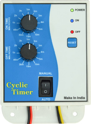 Magnus Analog Cyclic for Fogger,Hydroponics Programmable Electronic Timer Switch(White, Blue)